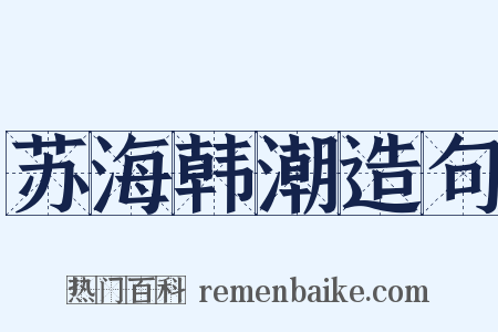 苏海韩潮造句是什么意思的图片